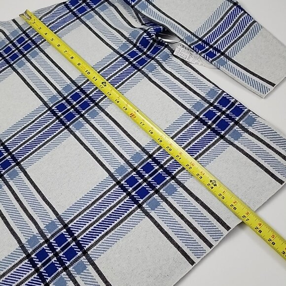 Tahari Women's Knit Blue White Plaid Pullover Sweater Mock Neck Size 1X - Picture 9 of 9